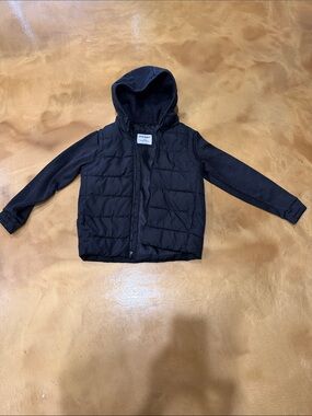 Old Navy Black Quilted Hoodie Jacket